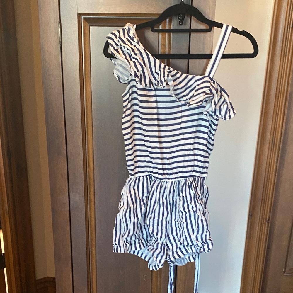 Mayoral Navy and White Striped Kids Dress